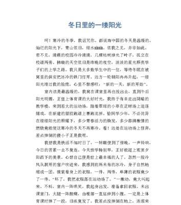冬日的寂静（极寒之下）