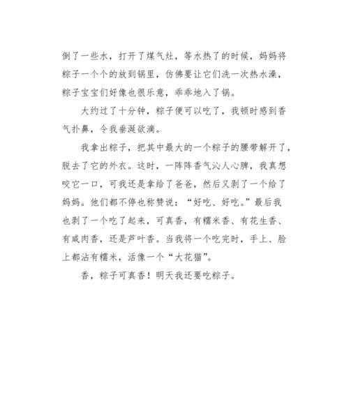 粽子情缘（一个父亲）