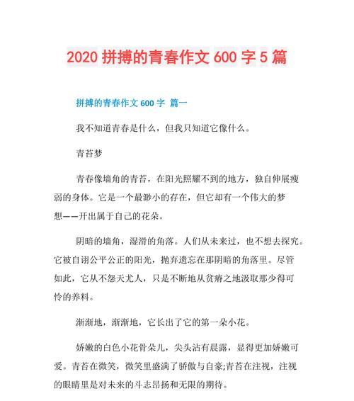以我拼搏过，我无悔（一个女孩从零到一的生命转变）