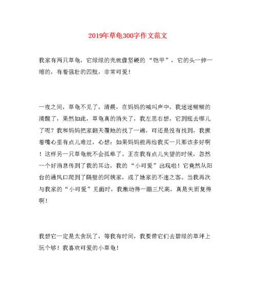 乌龟的奇妙旅程（坚韧不拔）