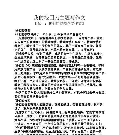 从校园到人生（我的成长）