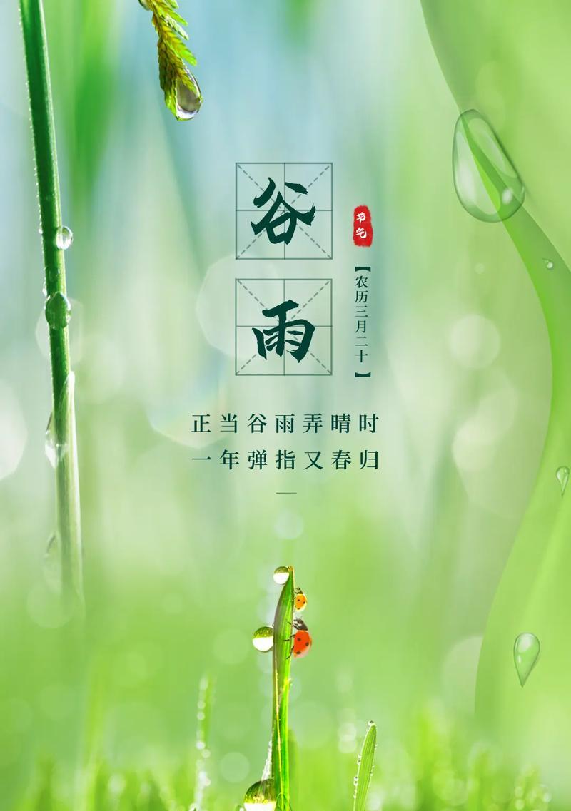 谷雨润泽万物生，春意盎然韵悠扬