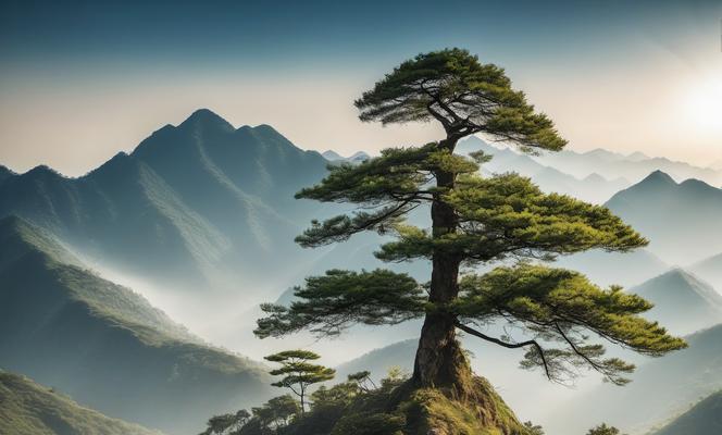 关于清明山的作文要怎么写呀（《翠峰揽月：清明大山之景》）