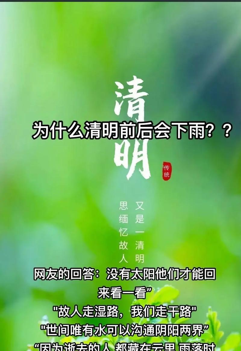 有关清明雨的雨句子的短句怎么写（《清明雨润古风诗意长》）