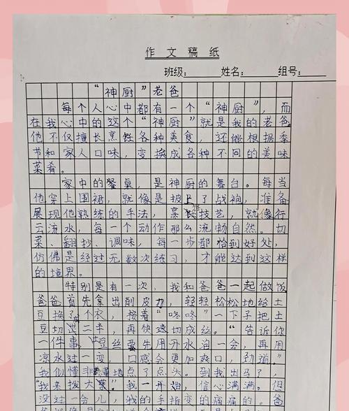 父亲节厨师有多忙作文怎么写？（《厨艺之光——父亲节的忙碌记忆》）