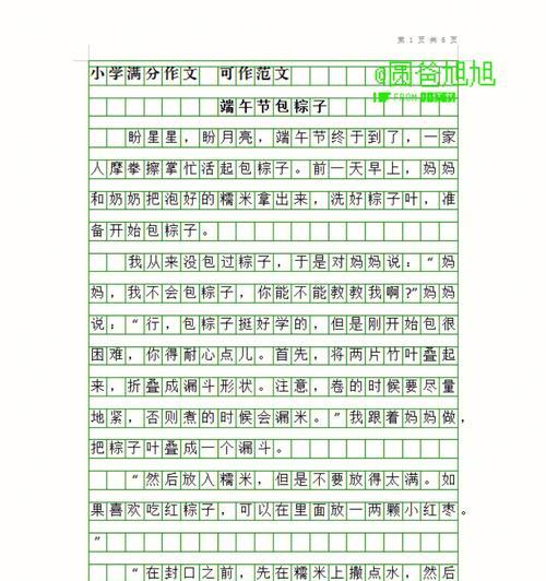 端午见闻的作文怎么写（《粽子飘香的端午记忆》）